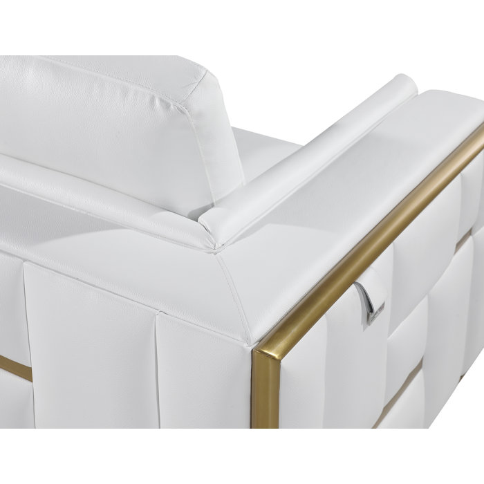 Orren Ellis 2 Piece Top Grain Italian Leather Living Room Set Wayfair